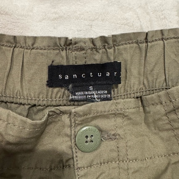 Sanctuary Olive Green Casual renegade rolled cuff Shorts - Picture 3 of 6